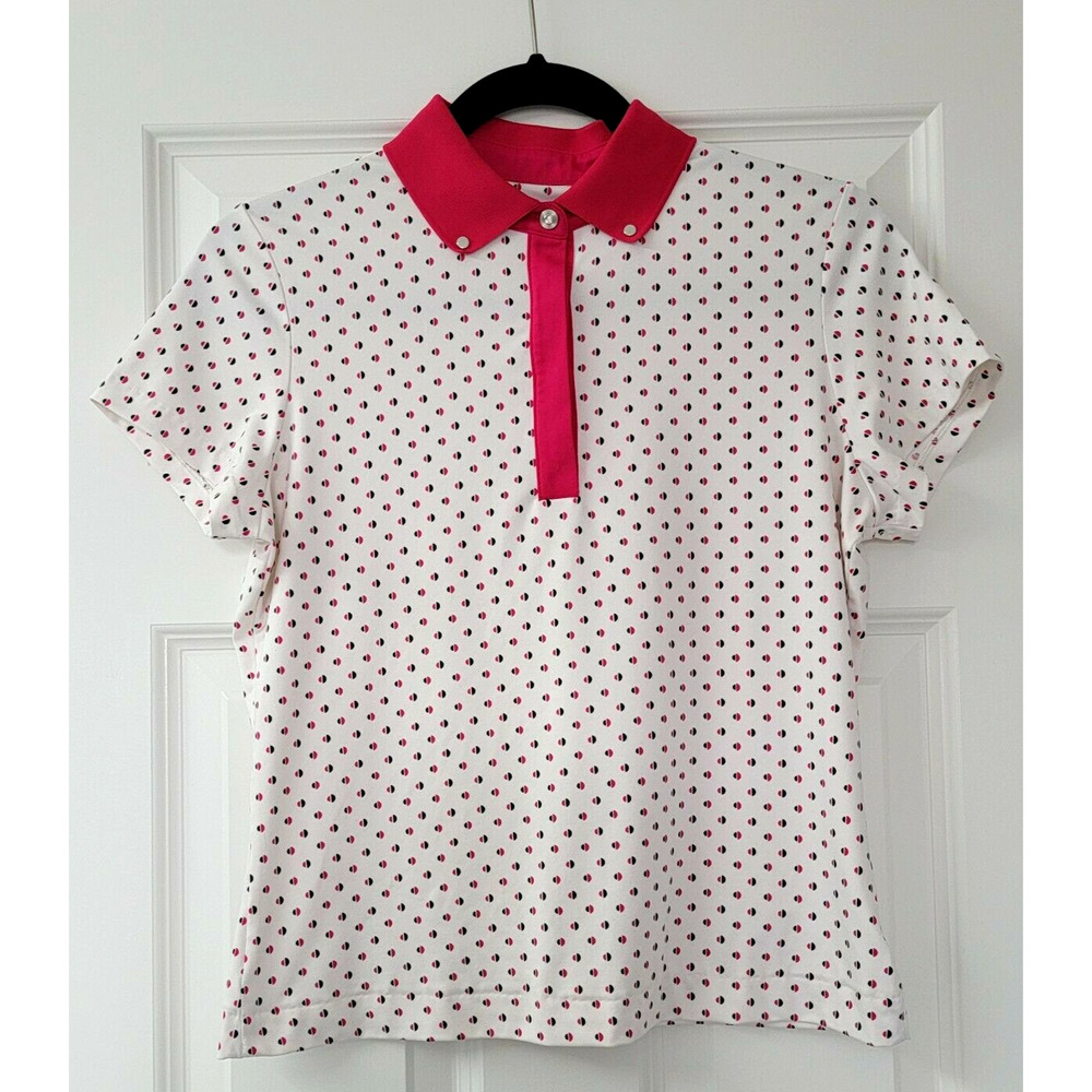 Tail Women's Golf Polo Small Short Sleeve Athletic Top 1/4 Button Up Shirt Top